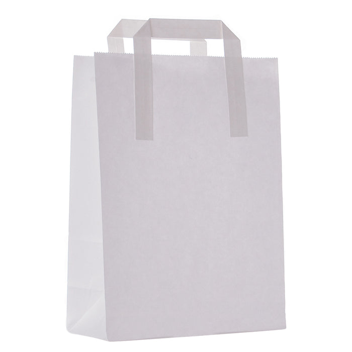 Sac en papier / sac en papier 22 x 10,5 x 30 cm blanc - 70 g