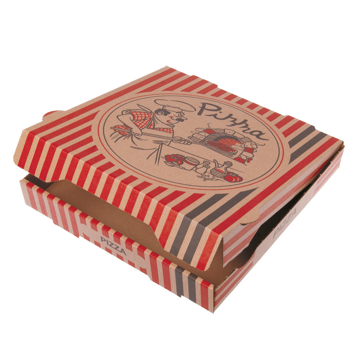 Boîte à pizza boîte à pizza kraft marron 26 x 26 x 4 cm