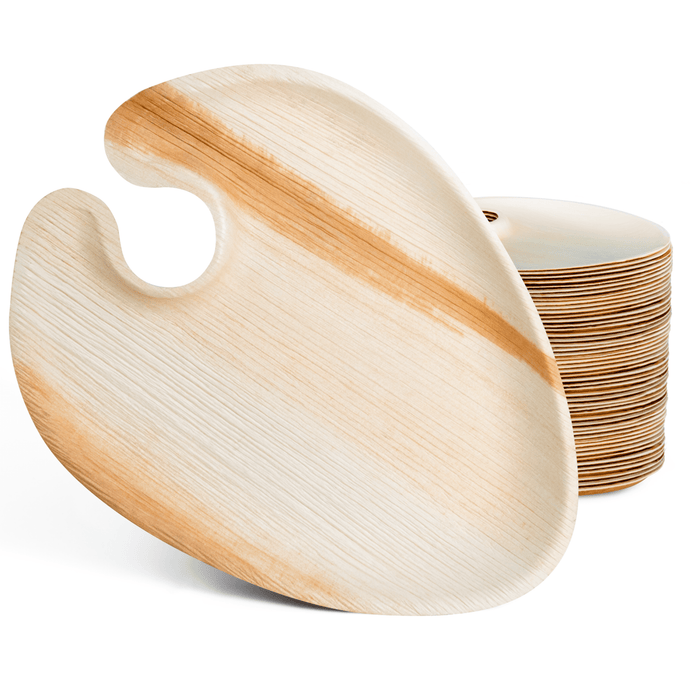 Assiette à cocktail LEEF, feuille de palmier, 24 cm x 17,5 cm x 1,5 cm
