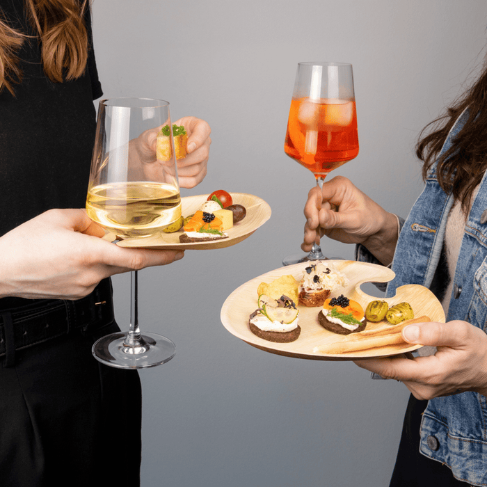 Assiette à cocktail LEEF, feuille de palmier, 24 cm x 17,5 cm x 1,5 cm