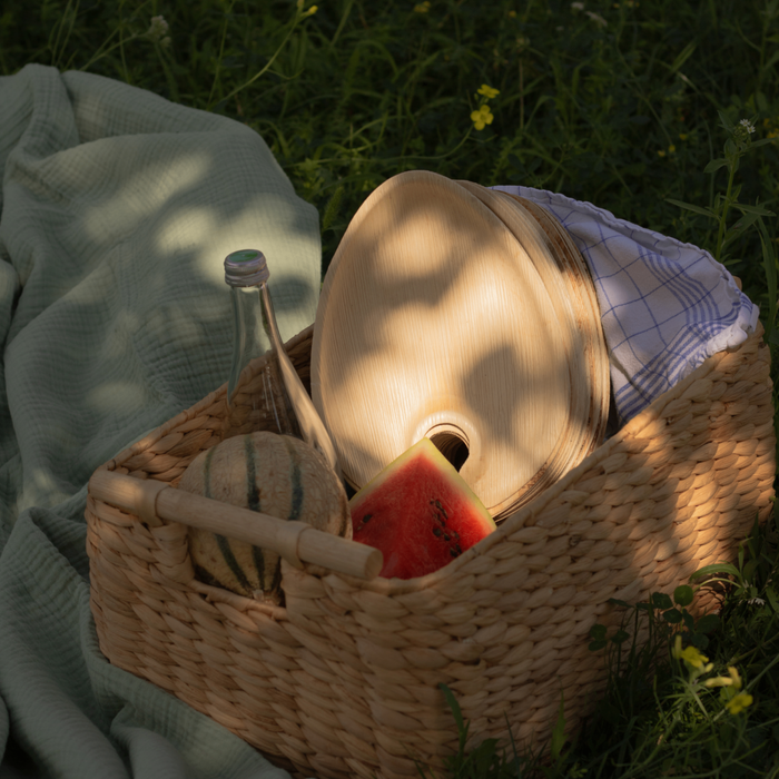 Assiette à cocktail LEEF, feuille de palmier, 24 cm x 17,5 cm x 1,5 cm