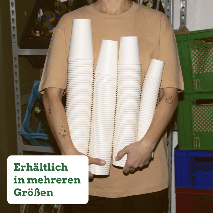 Gobelet en carton bio, 100 ml, certifié FSC®, compostable à domicile, marron, Ø 6,3 x 6,2 cm