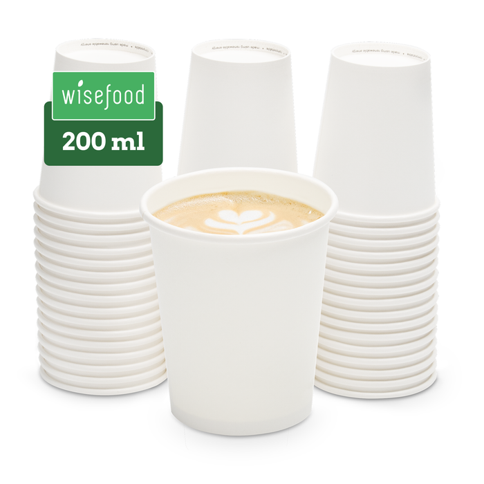 Gobelet en carton bio, 200 ml, certifié FSC®, compostable à domicile, marron, Ø 8 x 9,2 cm