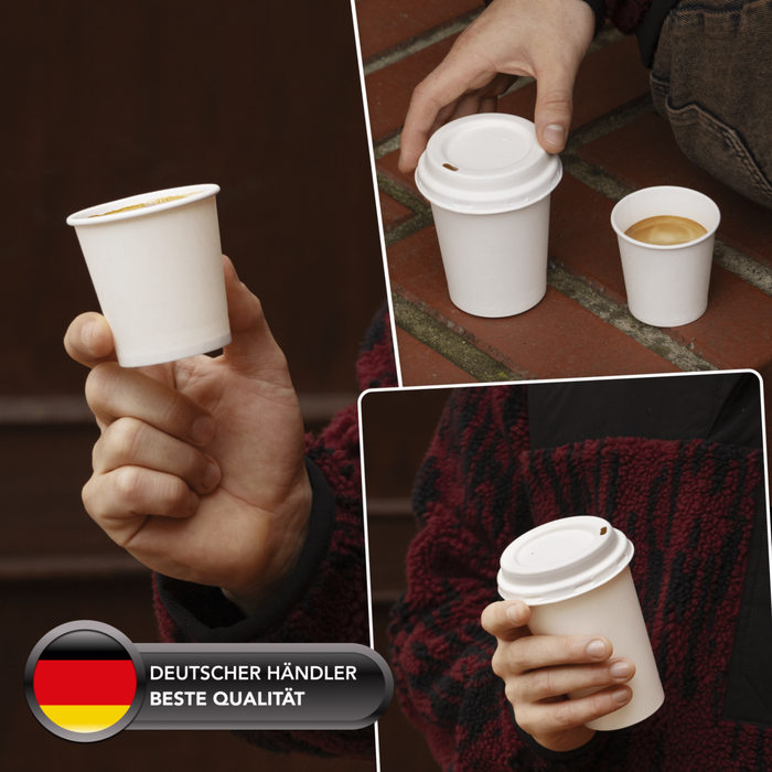 Gobelet en carton bio, 200 ml, certifié FSC®, compostable à domicile, marron, Ø 8 x 9,2 cm