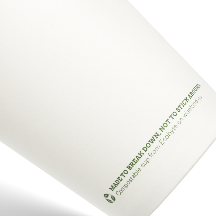 Gobelets en carton bio, 300 ml, compostables, certifiés FSC®, à paroi simple, blancs