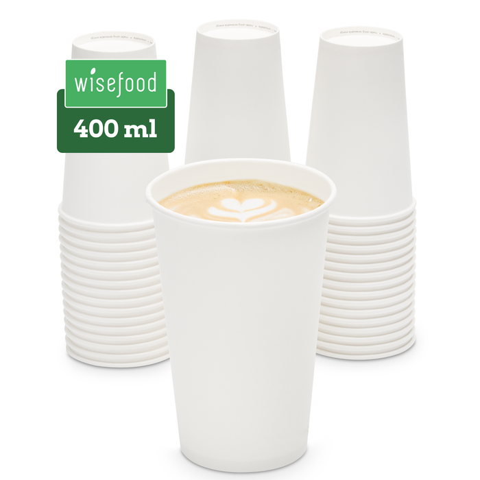 Gobelet en carton bio, 400 ml, certifié FSC®, compostable à domicile, marron, Ø 9 x 13,6 cm