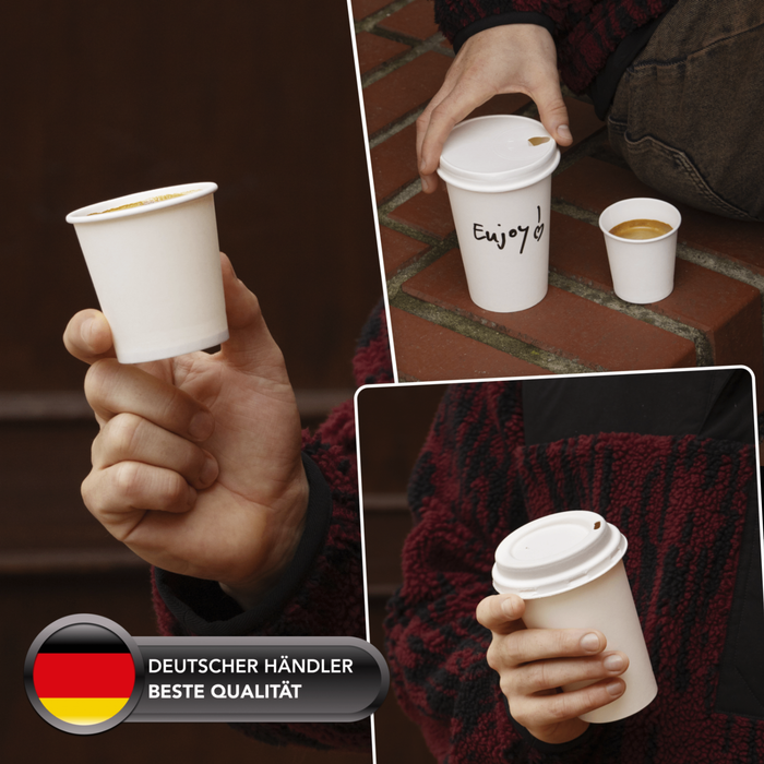 Gobelet en carton bio, 400 ml, certifié FSC®, compostable à domicile, marron, Ø 9 x 13,6 cm