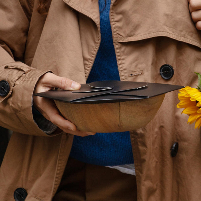 Bol à emporter durable, fabriqué à partir de feuilles de palmier, LEEF, 900 ml, 25 x 22 x 6,5 cm