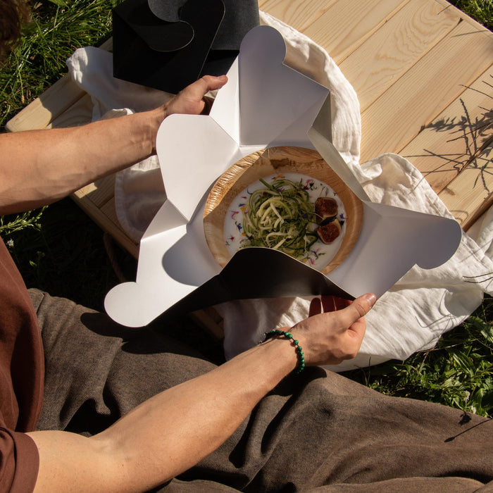 Bol à emporter durable, fabriqué à partir de feuilles de palmier, LEEF, 900 ml, 25 x 22 x 6,5 cm