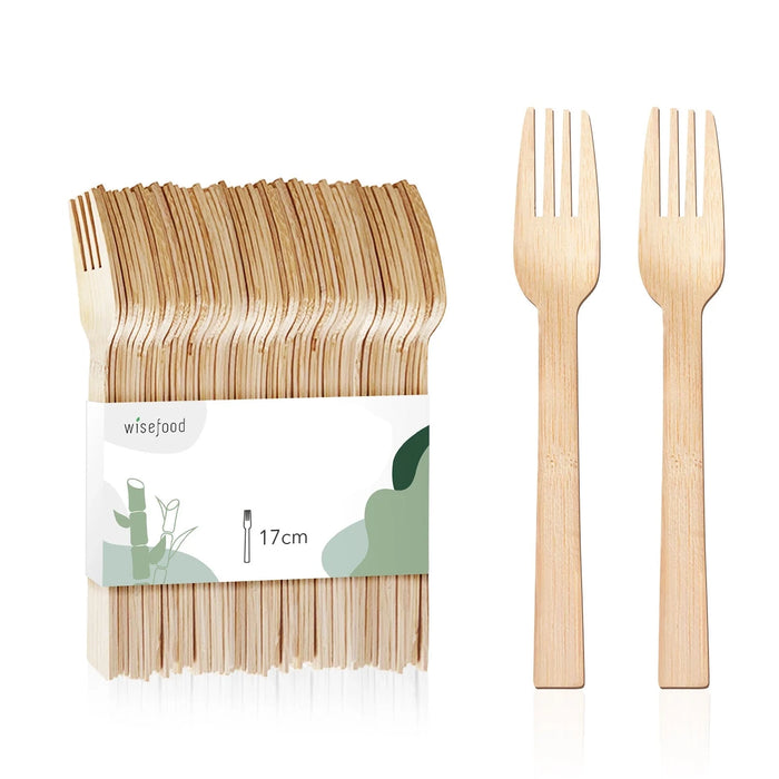 Fourchette en bambou 17 cm - fourchette en bambou jetable