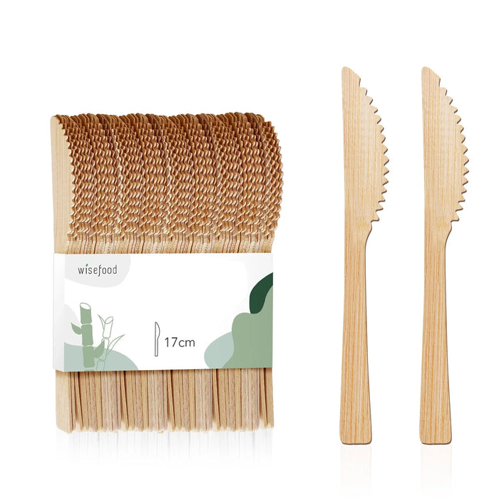 Couteau bambou 17 cm - couteau bambou jetable