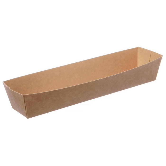 Bol à goûter A16N non divisé marron 18,5x3,5x3,5cm Bagasse