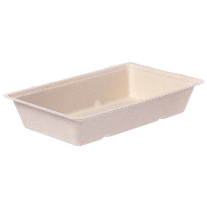 Bol à goûter A14 non divisé 19x11,7x3,6cm Bagasse