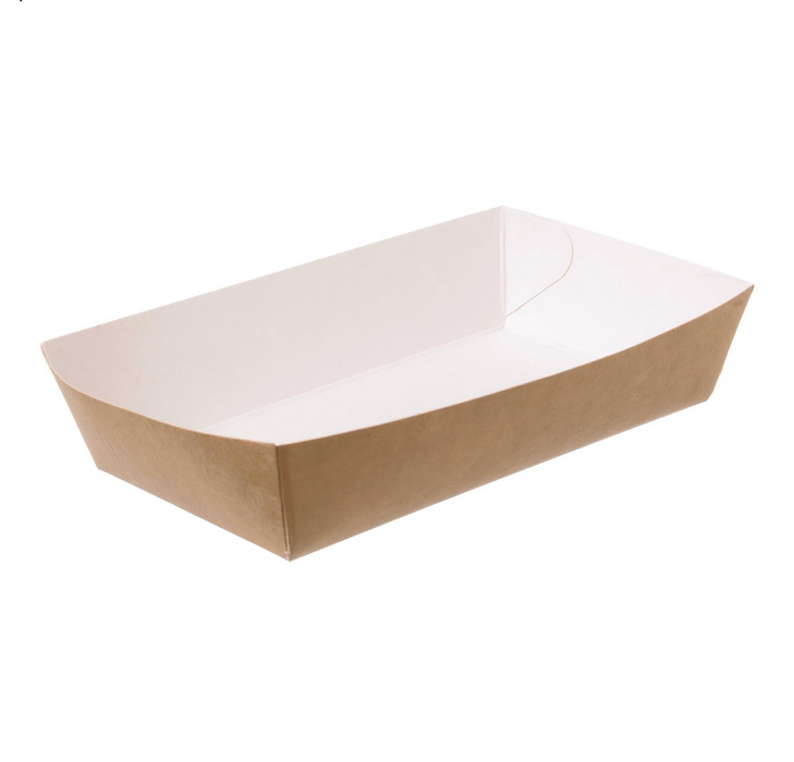 Bol à goûter A14 non divisé Nature 15,3x8,4x3,5cm Bagasse