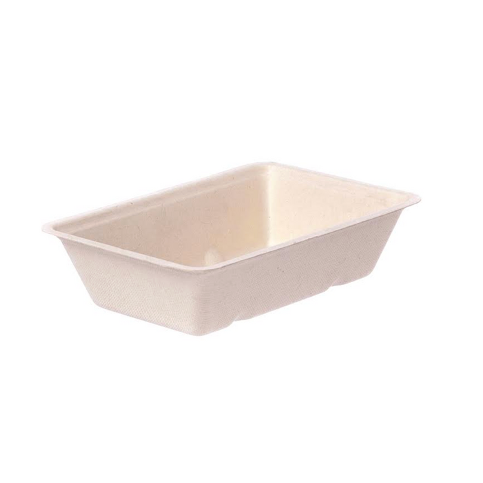 Bol à goûter A14 non divisé marron 13x7,7x3,5cm Bagasse