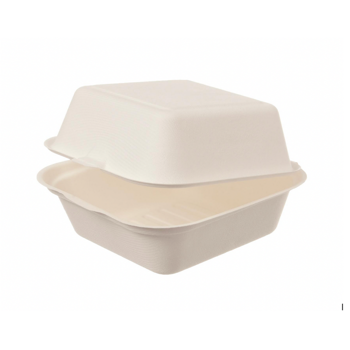 Boîte à hamburger M 14x12,7x7cm Bagasse