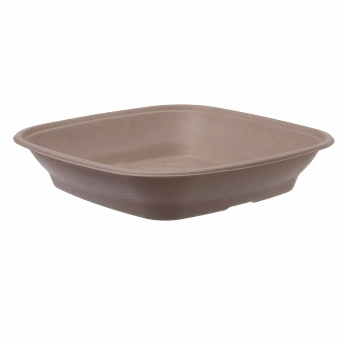Menu Bol Carré Grand Marron 36x36x7cm Bagasse