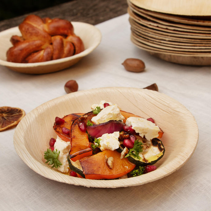 Assiette feuille de palmier - ronde 18cm