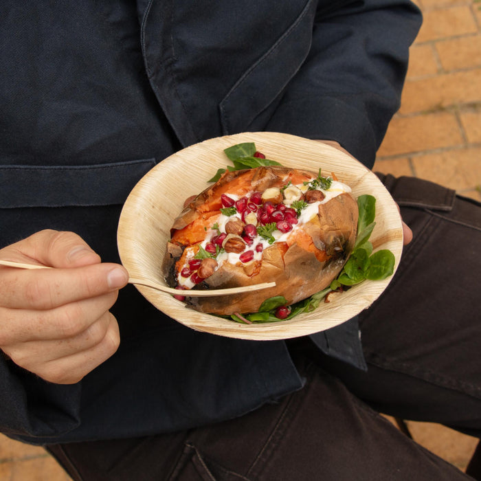 Assiette feuille de palmier - ronde 18cm