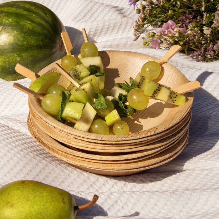Assiette feuille de palmier - ronde 18cm