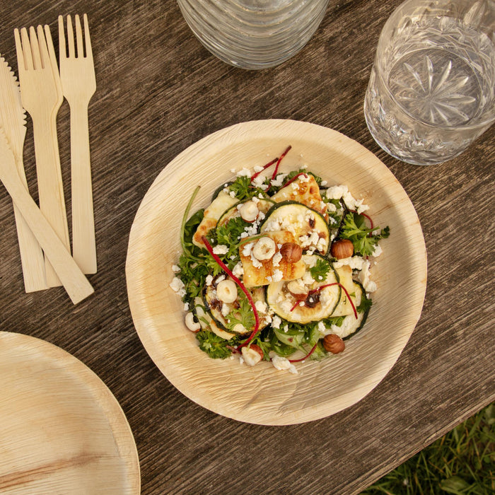 Assiette feuille de palmier - ronde 18cm