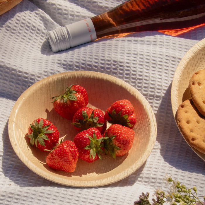 Assiette feuille de palmier - ronde 18cm