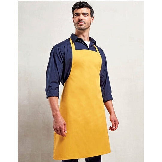 Tablier à bavette vert clair - taille universelle - 72 x 86 cm - 65% polyester / 35% coton