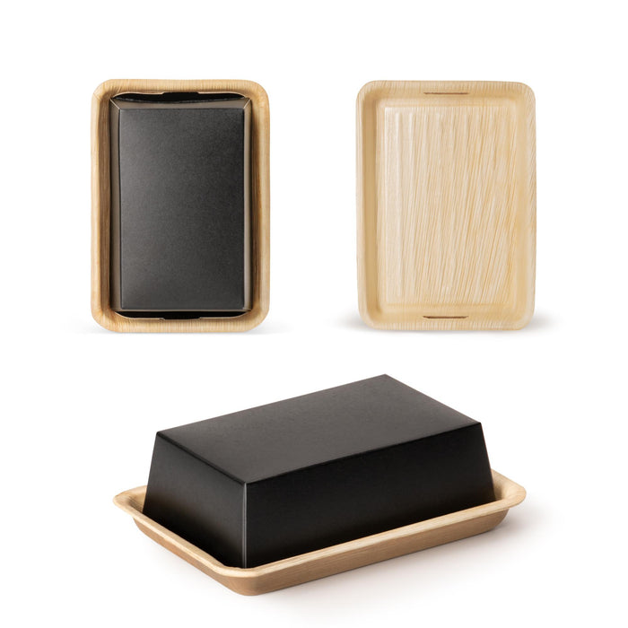 Boîte à sushis bio à emporter, en feuille de palmier avec couvercle en papier, LEEF, 17 x 12 x 5 cm