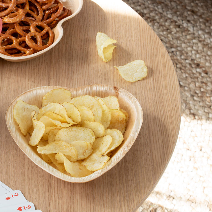 Bol feuille de palmier en forme de coeur 15 x 16,5 cm