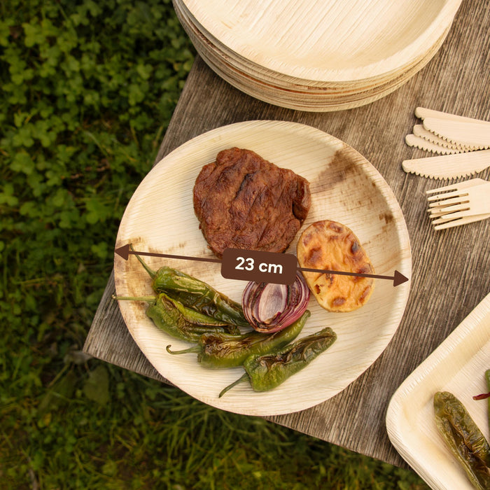 Assiette en palmier ronde Ø 23 cm