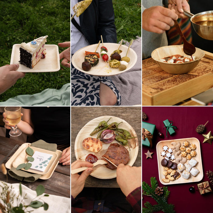 Assiette en palmier ronde Ø 23 cm