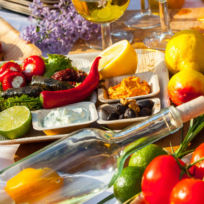 Bol en feuille de palmier, 50 ml, carré, 8 x 8 x 2 cm