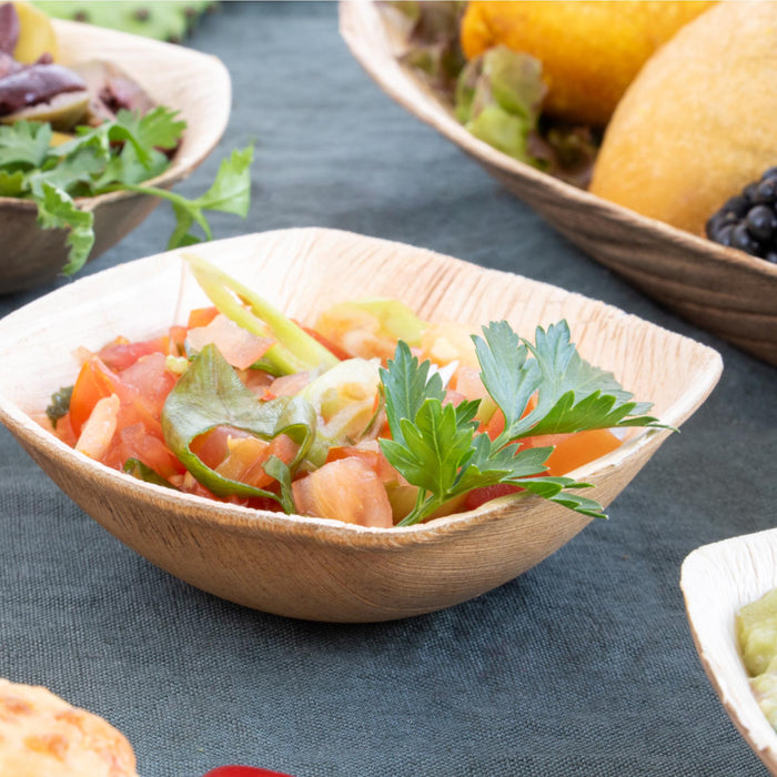 Bol en feuille de palmier, 75 ml, carré, 9 x 9 x 3 cm