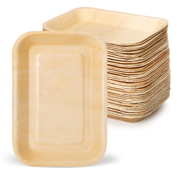 Bol en feuille de palmier, 400 ml, rectangulaire, 23 x 16 x 2,5 cm