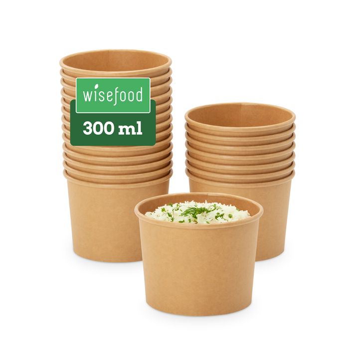 Gobelet à emporter bio, 300 ml, papier, certifié FSC®, compostable à domicile, marron, Ø 9,8 x 7 cm