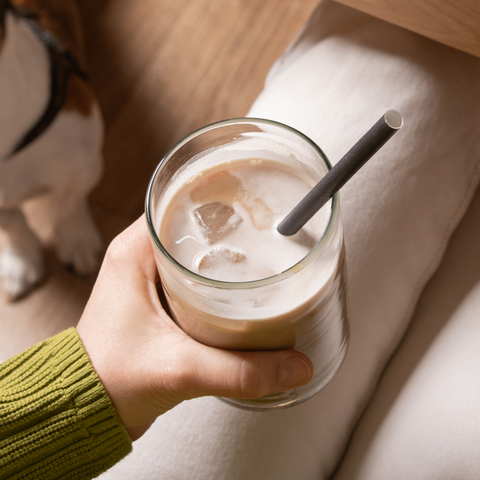 Pailles en papier 8x245mm noir