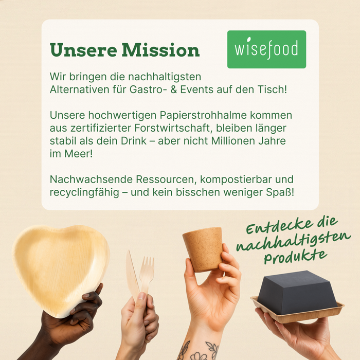 Pailles en papier kraft 8x200mm