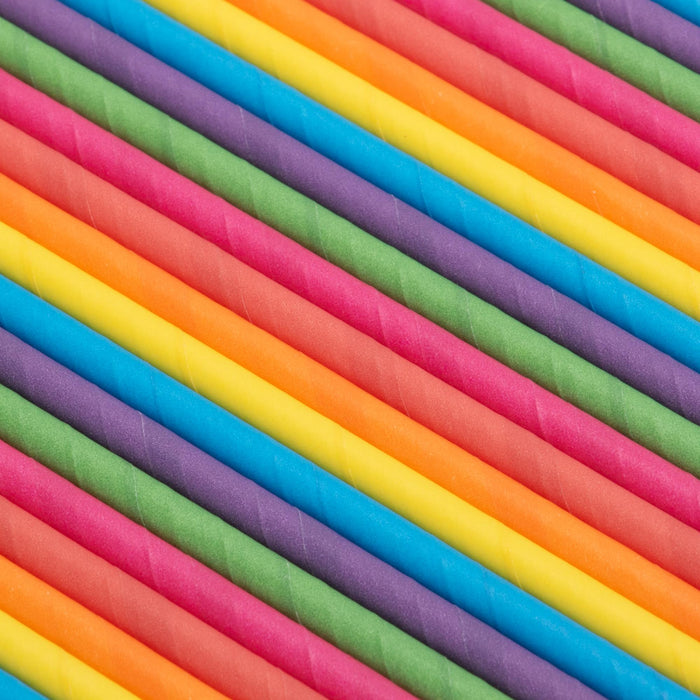 Pailles en papier, couleurs assorties, Ø 0,6 x 20 cm