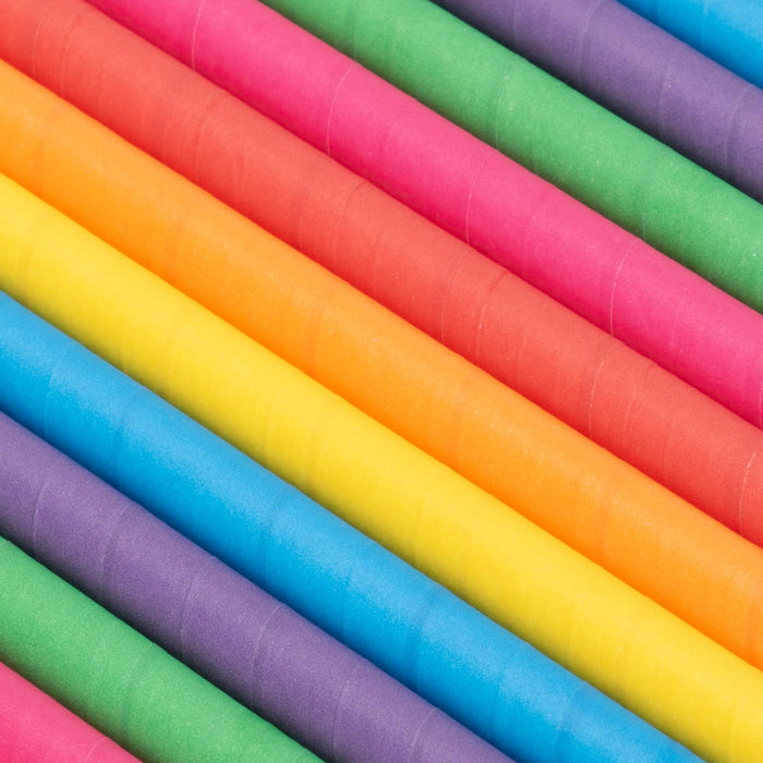 Pailles en papier pour bubble tea, colorées, biseautées, Ø 1,2 x 24,5 cm