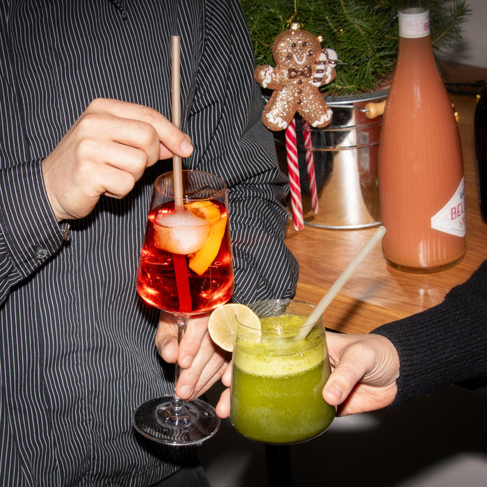 Pailles de riz comestibles, blanches, Ø 8 mm x 25 cm