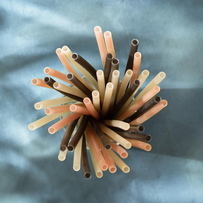 Paille de riz comestible, brune, Ø 8 mm x 25 cm