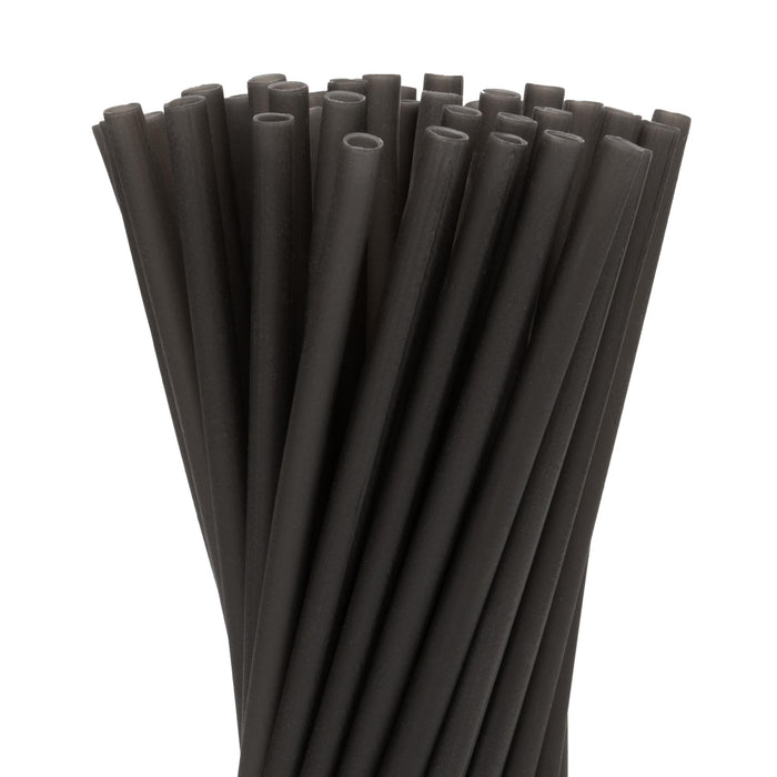 Pailles de riz comestibles, noires, Ø 8 mm x 25 cm