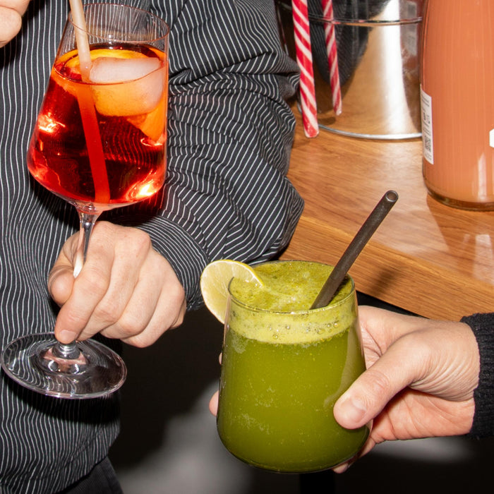 Pailles de riz comestibles, noires, Ø 8 mm x 25 cm