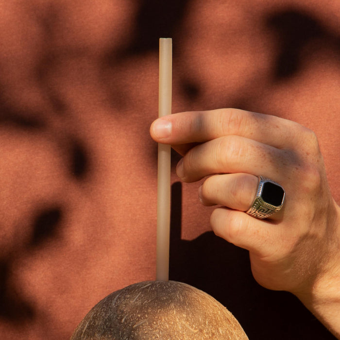 Pailles de riz comestibles, blanches, Ø 6 mm x 22,5 cm