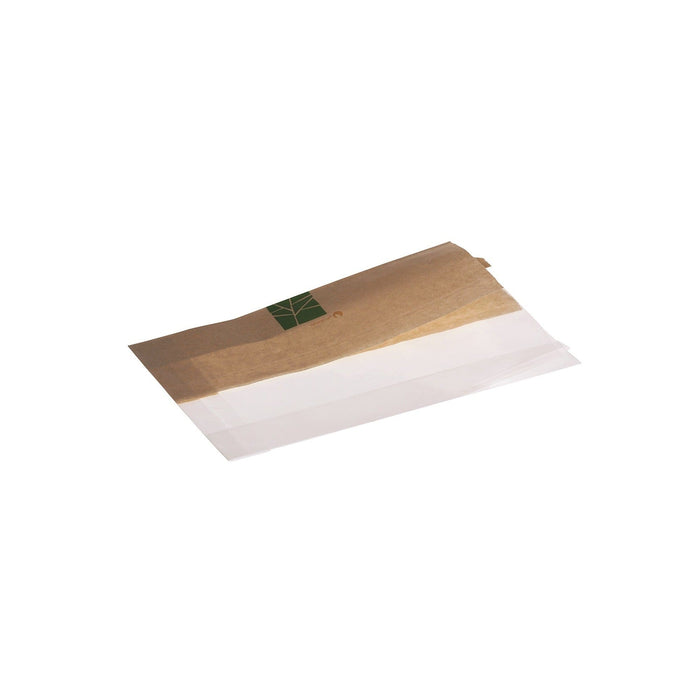 Sac sandwich 1/2 papier, 1/2 PLA - 140+2x30x230mm