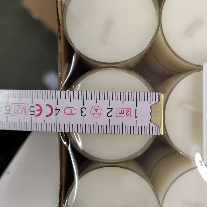 Bougies chauffe-plat sans aluminium, durables, en cire de colza blanche, Ø 3,8 cm