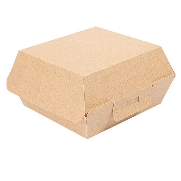 Boîte à burger en papier - marron 13 x 12,5 x 6,2 cm