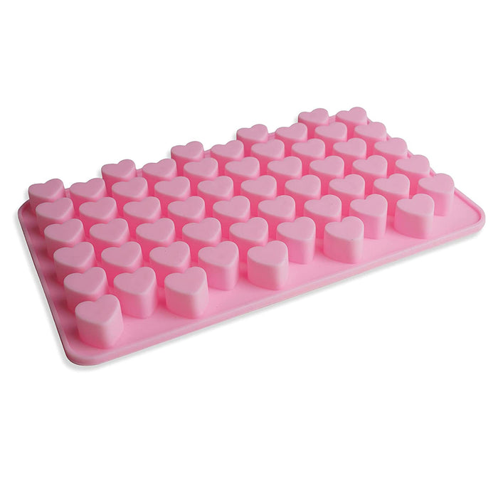 Moule silicone coeurs - rose 18x10.5x1cm