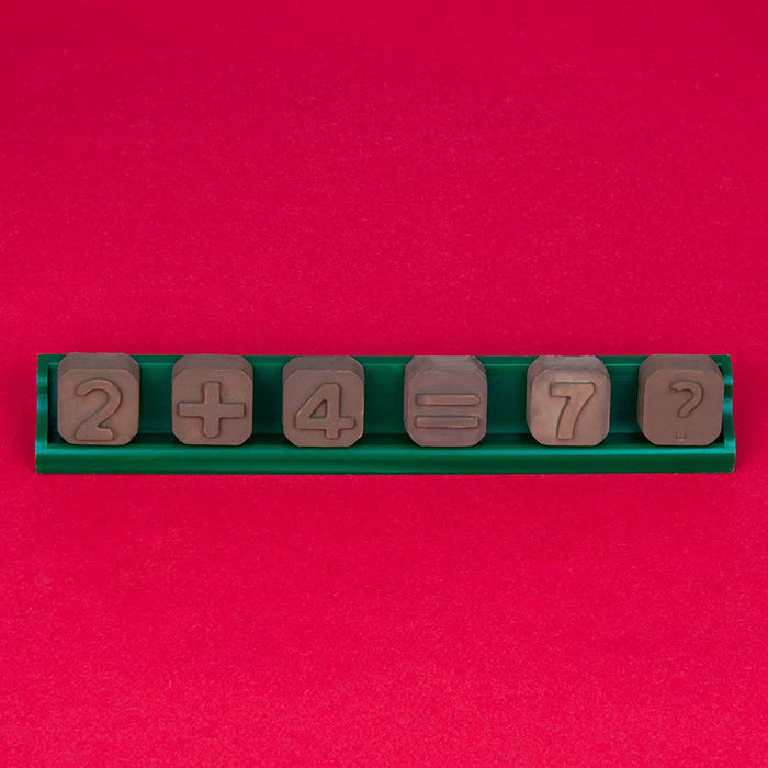 Moule silicone lettres et chiffres - marron 24x18x1,5cm