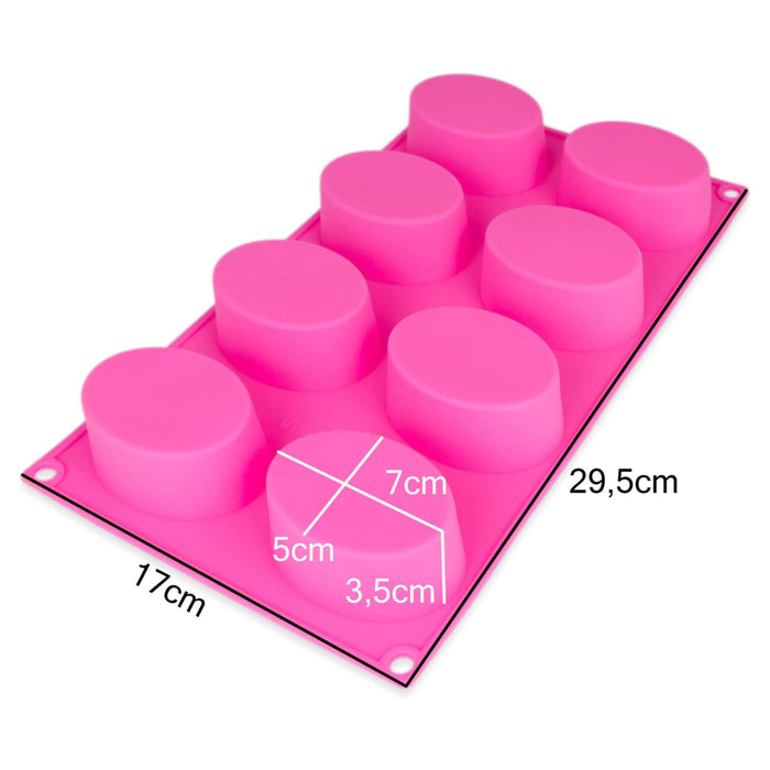 Moule silicone ovales - rose 30x17x3cm